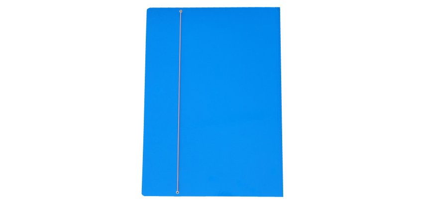 Cartella con elastico - 50 x 70 cm - dorso variabile - cartone plastificato - azzurro - Cartotecnica del Garda