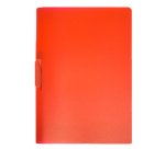 Cartellina con molla Clipper - A4 - PP - trasparente rosso - Fellowes