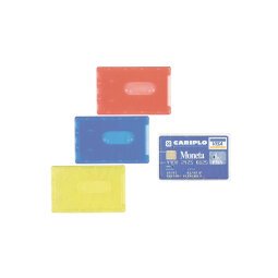 Porta Cards rigido - PVC - 8,5x5,4 cm - semitrasparente - Favorit