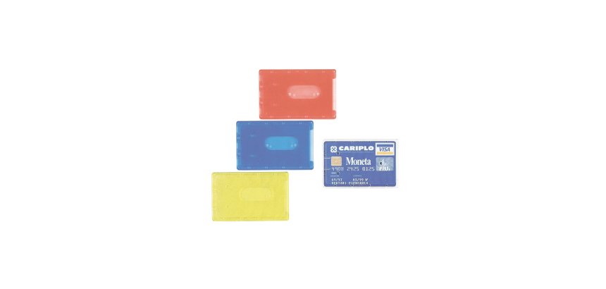 Porta Cards rigido - PVC - 8,5 x 5,4 cm - semitrasparente - Favorit