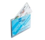 Porta Cards - 2 tasche - 9,5 x 6,5 cm - trasparente - Favorit - conf. 50 pezzi