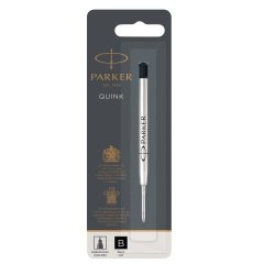 Refill sfera Quink standard  - punta large - metallo - nero - Parker