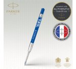 Refill sfera QuinkGel - punta media - metallo - blu - Parker