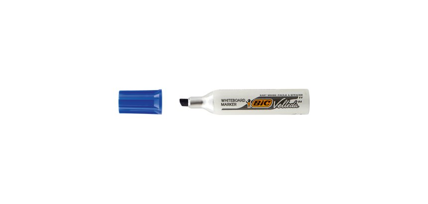 Pennarello Whiteboard Marker Velleda 1781 - punta a scalpello da 3,2 a 5,5mm - blu - Bic