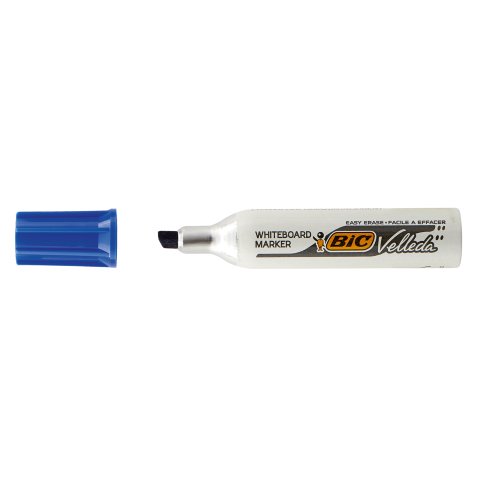 Pennarello Whiteboard Marker Velleda 1781 - punta a scalpello da 3,2 a 5,5mm - blu - Bic