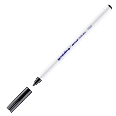 Marcatore per tessuto 4600 - punta tonda - 1 mm - nero - Edding