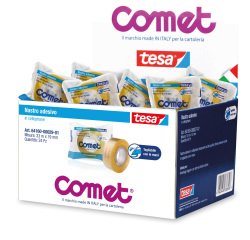 Nastro adesivo - 1,9 cm x 33 m - cellophane - trasparente - Comet