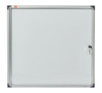 Bacheca per interni ultrapiatta - fondo in metallo magnetico bianco - 6 fogli A4 - orizzontale - Nobo