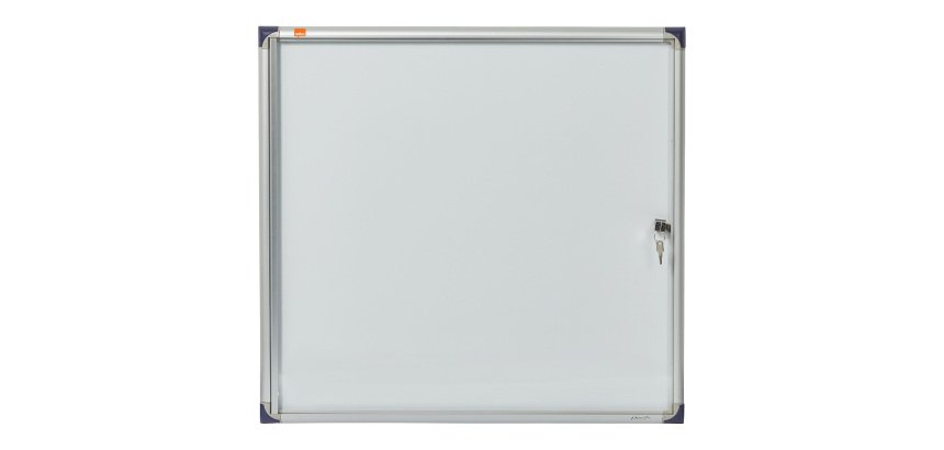 Bacheca per interni ultrapiatta - fondo in metallo magnetico bianco - 6 fogli A4 - orizzontale - Nobo