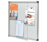 Bacheca per interni ultrapiatta - fondo in metallo magnetico bianco - 6 fogli A4 - orizzontale - Nobo