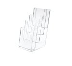 Portadepliant - 11 x 25 x 14 cm - plastica - trasparente - Lebez