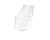 Portadepliant - 11 x 25 x 14 cm - plastica - trasparente - Lebez