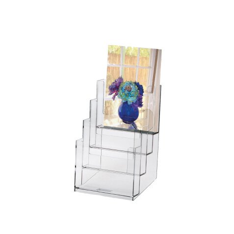 Portadepliant -16,5 x 24 x 14 cm - plastica - trasparente - Lebez