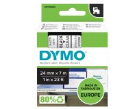 DYMO D1 Standard - Black on Transparent - 24mm