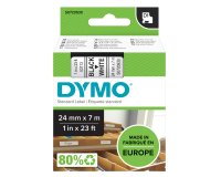 Nastro D1 standard 537130 - 24 mm x 7 mt - PL - nero/bianco - Dymo