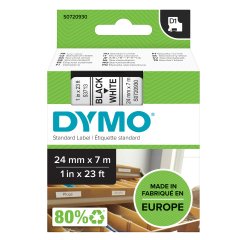 Nastro D1 standard 537130 - 24 mm x 7 mt - PL - nero/bianco - Dymo