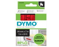 DYMO D1 Standard - Black on Red - 24mm