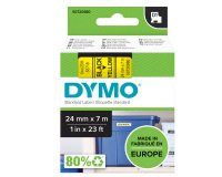 Nastro D1 standard 537180 - 24 mm x 7 mt - PL - nero/giallo - Dymo