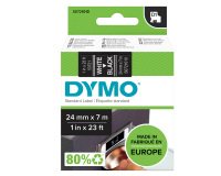 Nastro D1 standard 537210 - 24 mm x 7 mt - PL - bianco/nero - Dymo