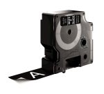 DYMO Authentic D1 Labels | 24mm x 7m Roll | White Print on Black | Self-Adhesive Labels for LabelManager Label Printers