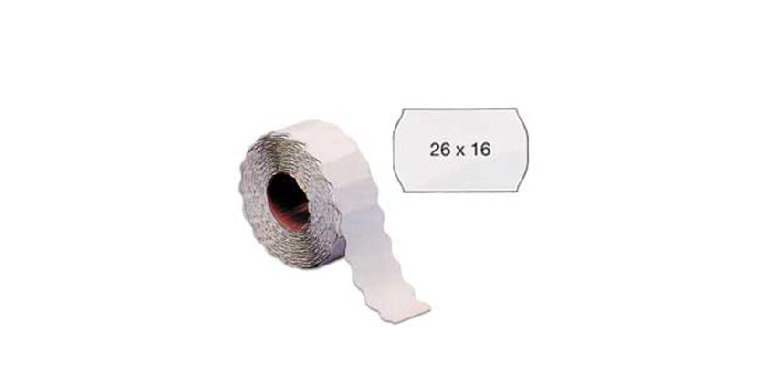 Etichetta a onda - removibile - 26x16 mm - bianco - Markin - rotolo da 1000 etichette