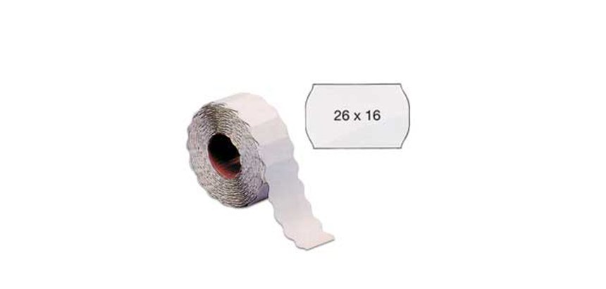 Etichetta a onda - removibile - 26x16 mm - bianco - Markin - rotolo da 1000 etichette