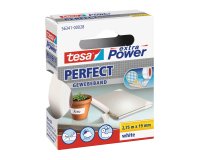 Nastro adesivo telato XP Perfect - 19 mm x 2,7 m - tela plastificata - bianco - Tesa