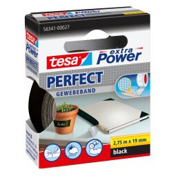 Nastro adesivo telato XP Perfect - 1,9 cm x 2,7 m - nero - Tesa