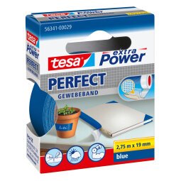 Nastro adesivo telato XP Perfect - 1,9 cm x 2,7 m - blu -Tesa