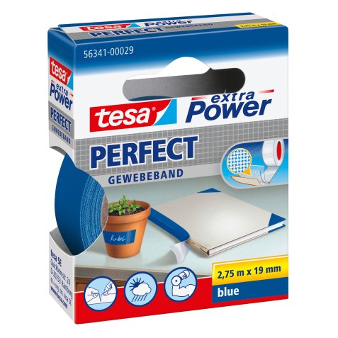 Nastro adesivo telato XP Perfect - 1,9 cm x 2,7 m - blu - Tesa