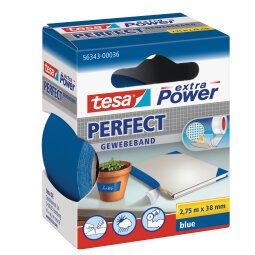 Nastro adesivo telato XP Perfect - 3,8 cm x 2,7 m - blu -Tesa