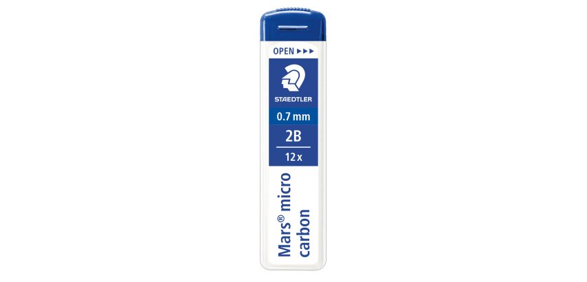 Astuccio 12 Mine Mars Micro - mina 0,7mm - gradazione 2B - Staedtler - conf. 12 astucci