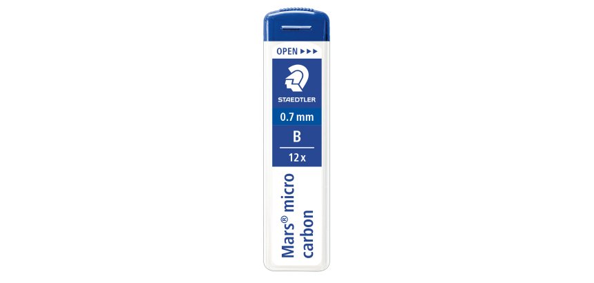 Astuccio 12 Mine Mars Micro - mina 0,7mm - gradazione B - Staedtler - conf. 12 astucci