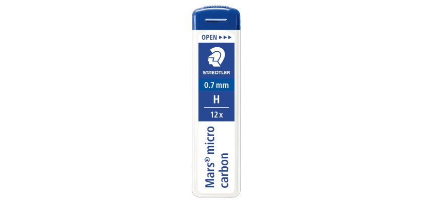 Astuccio 12 Mine Mars Micro - mina 0,7mm - gradazione H - Staedtler - conf. 12 astucci