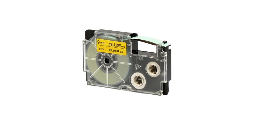 Nastro - 9 mm x 8 mt - nero/giallo - Casio