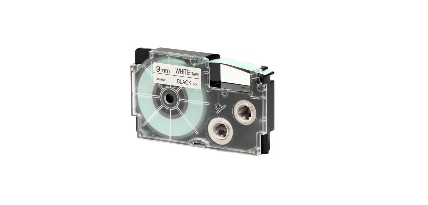 Nastro - 9 mm x 8 mt - nero/ bianco - Casio
