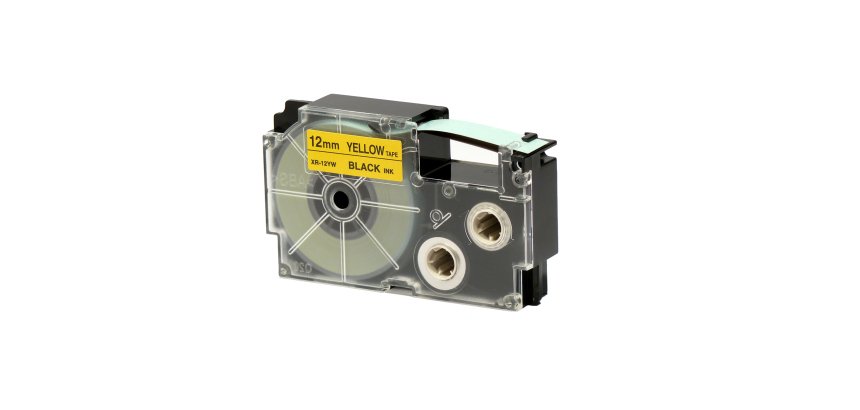 Nastro - 12 mm x 8 mt - nero/giallo - Casio