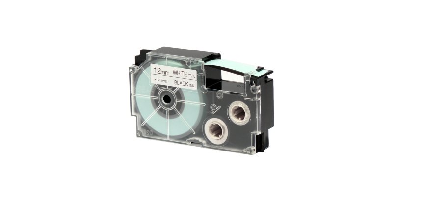 Nastro - 12 mm x 8 mt - nero/bianco - Casio