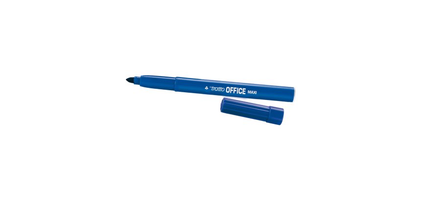 Pennarelli Office punta feltro - punta maxi - tratto 0,80-2,00mm - blu  - Tratto - conf. 12 pezzi