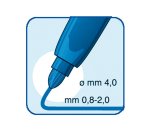 Pennarelli Office punta feltro - punta maxi - tratto 0,80-2,00mm - rosso  - Tratto - conf. 12 pezzi