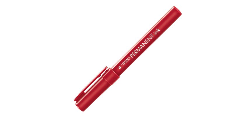 Marcatore Tratto Permanent Ink - punta tonda 2,00mm - rosso - Tratto - conf. 12 pezzi