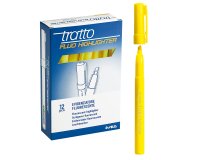 Evidenziatore fluo Highlighter - punta a scalpello  - giallo - Tratto - conf. 12 pezzi