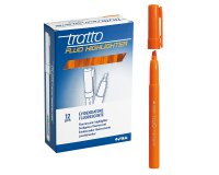 Evidenziatore fluo Highlighter - punta a scalpello  - arancio - Tratto - conf. 12 pezzi