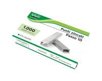 Punti zincati P10 - passo 10 - 9/4 - metallo - Lebez - 20 conf. da 1000 punti