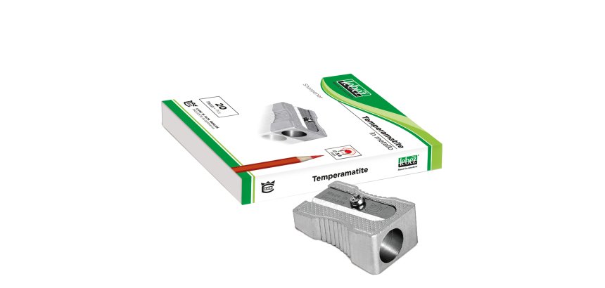 Temperamatite senza contenitore - 1 foro - metallo - cuneiforme - Lebez - conf. 20 pezzi