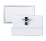 Portabadge con clip e spilla - 9 x 5,5 cm - Lebez - conf. 50 pezzi