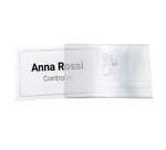 Portabadge con clip e spilla - 9 x 5,5 cm - Lebez - conf. 50 pezzi