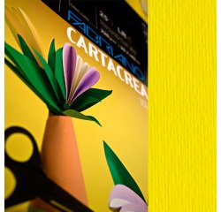 Cartoncino CartaCrea - 35 x 50 cm - 220 gr - giallo 107 - Fabriano - blister 10 fogli