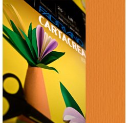 Cartoncino CartaCrea - 35 x 50 cm - 220 gr - arancio 108 - Fabriano - blister 10 fogli