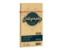 Busta Calligraphy pergamena - 110 x 220 mm - 90 gr - oro 03 - Favini - conf. 25 pezzi